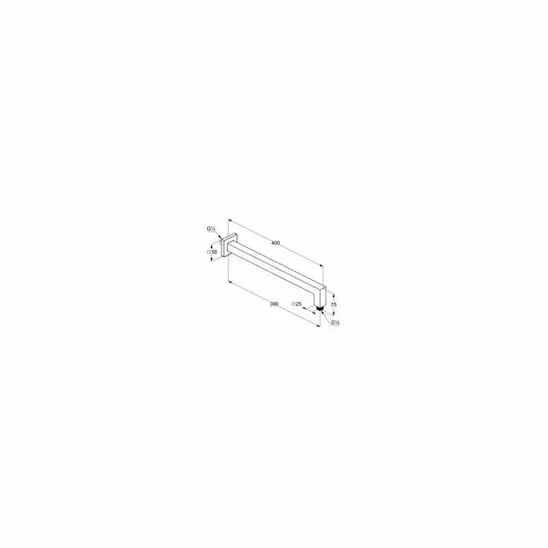 Brat de dus design patrat Kludi A-QA 40 cm crom [2]