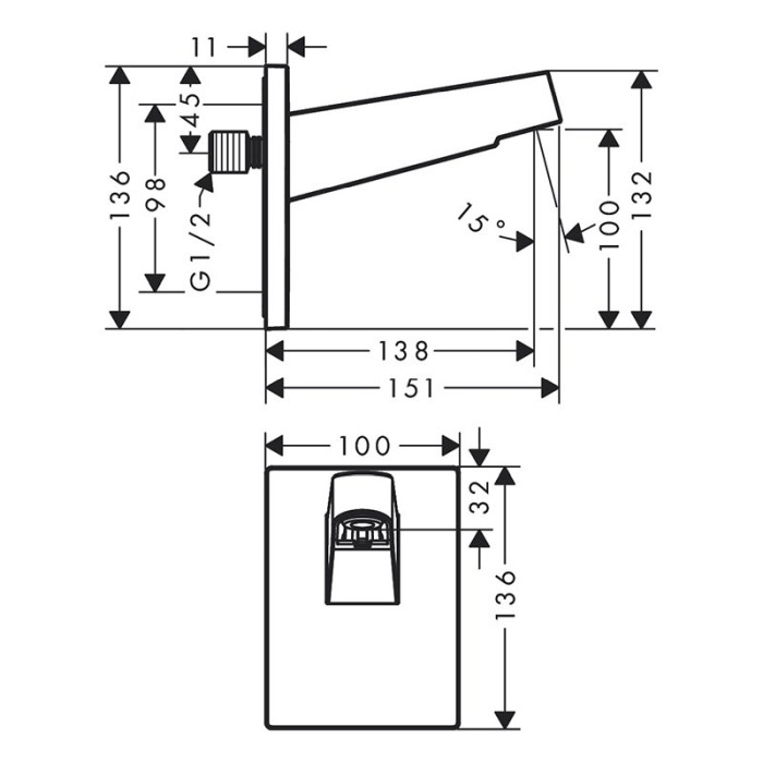 Brat de dus, Hansgrohe, Pulsify, bronz periat [2]