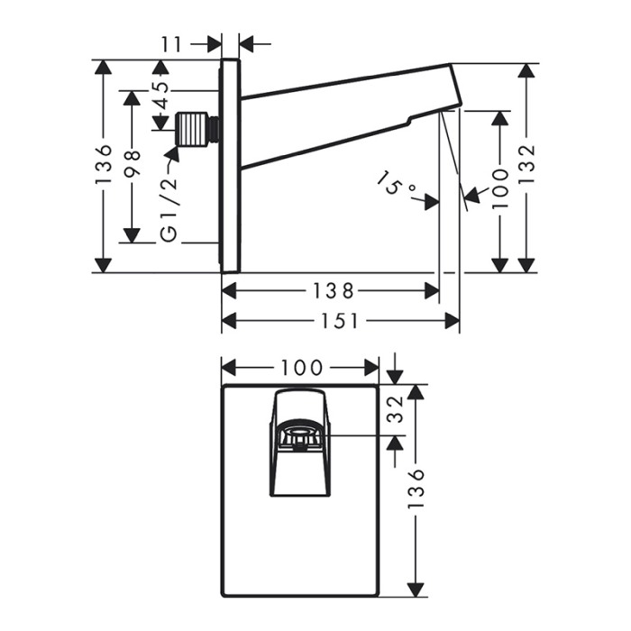 Brat de dus, Hansgrohe, Pulsify, negru mat [2]