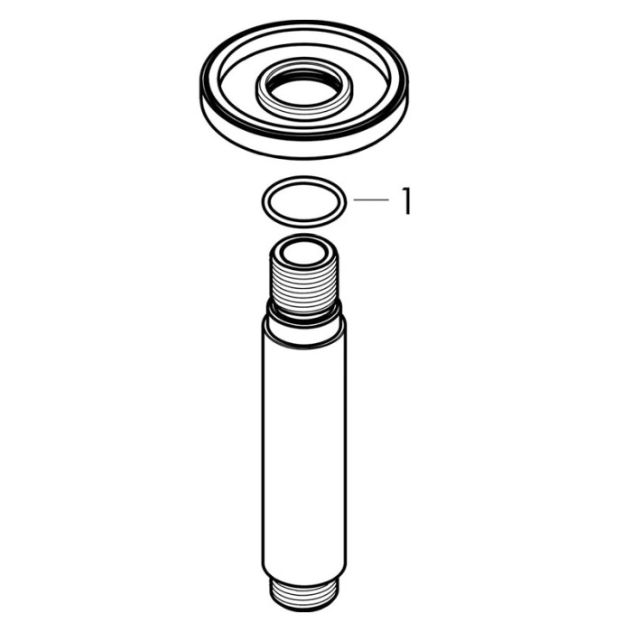 Brat de dus, Hansgrohe, Vernis Blend, cu montaj pe tavan, 10 cm, negru mat [3]