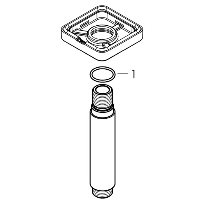 Brat de dus, Hansgrohe, Vernis Shape, cu montaj pe tavan, 10 cm, crom [3]