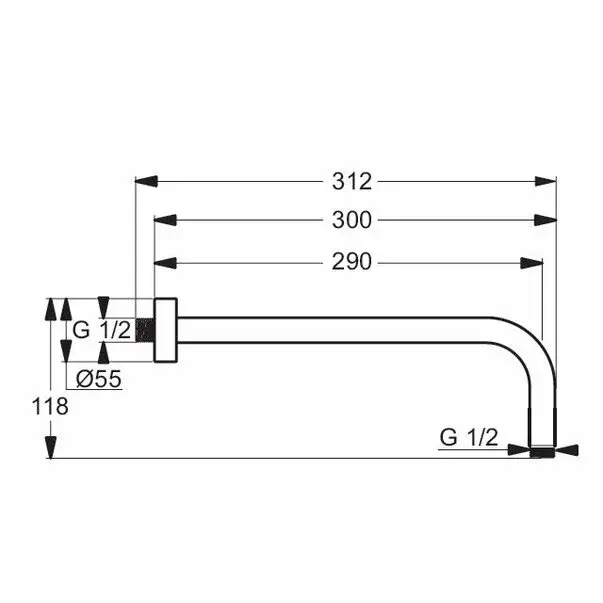 Brat de dus Ideal Standard IdealRain L1 300 mm [2]