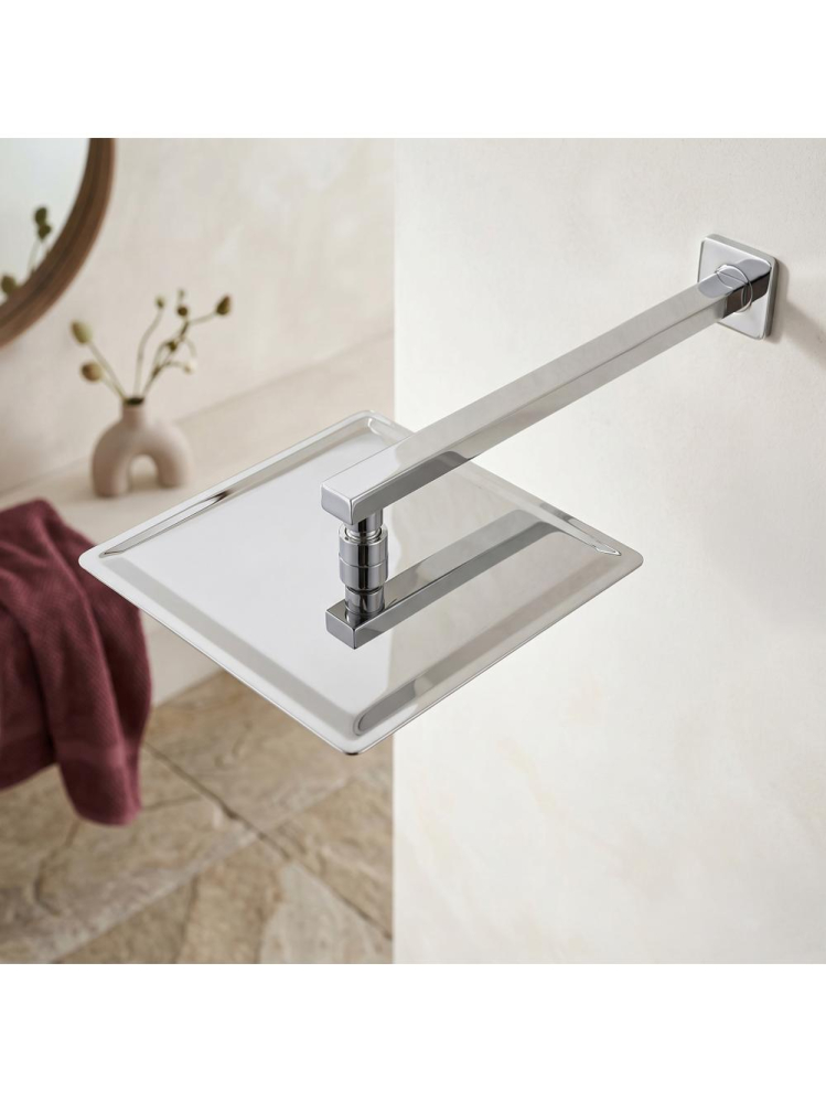 Brat de dus patrat Rea JS-9022 crom 405mm inox montaj perete [2]