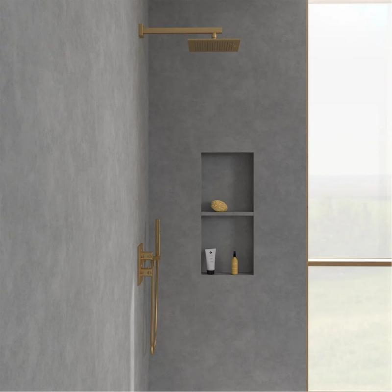 Braț de duș Villeroy&Boch, Universal Showers, pătrat, 40 cm, brushed gold [5]