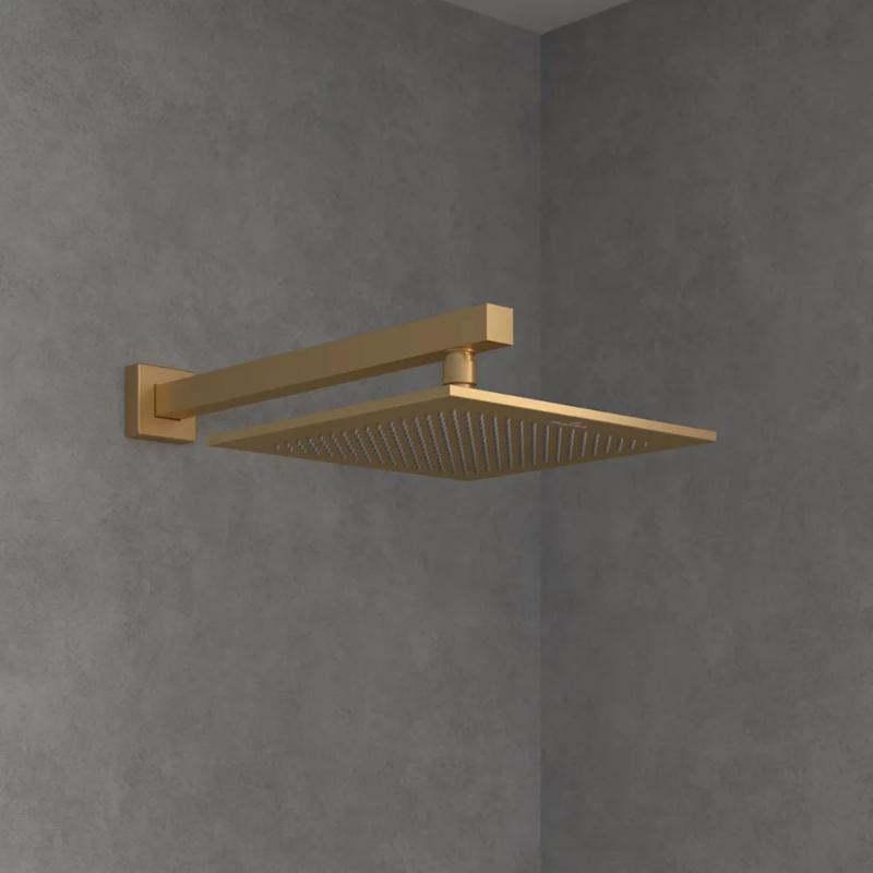 Braț de duș Villeroy&Boch, Universal Showers, pătrat, 40 cm, brushed gold [2]