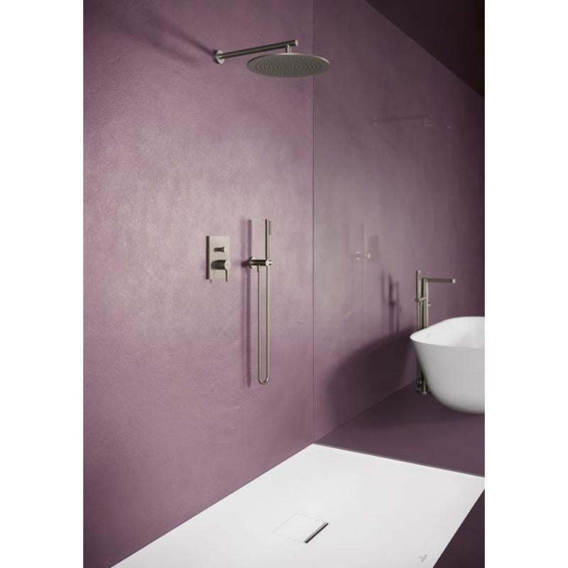 Braț de duș Villeroy&Boch, Universal Showers, rotund, 40 cm, brushed nickel [4]