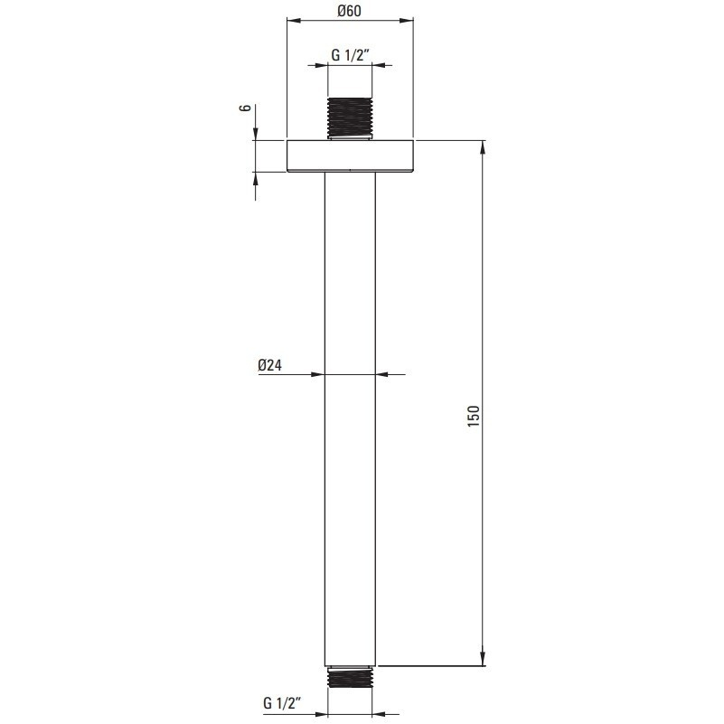Brat dus fix Deante Cascada, 17 cm, crom [2]