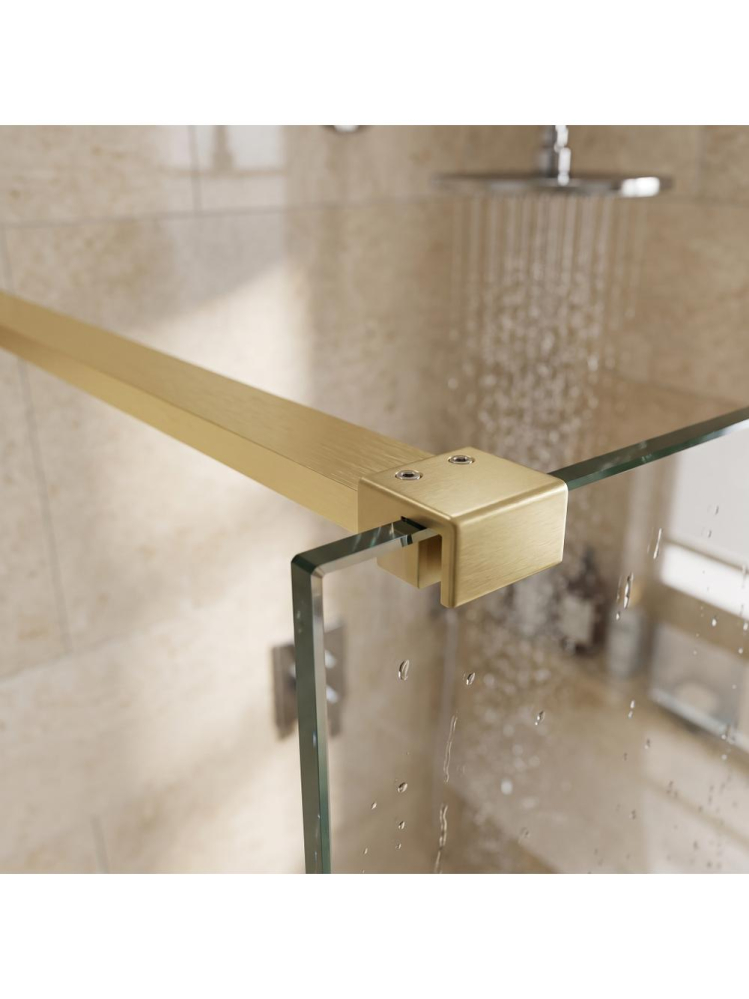 Brat fixare paravan dus 150 cm Rea auriu periat aluminiu [11]