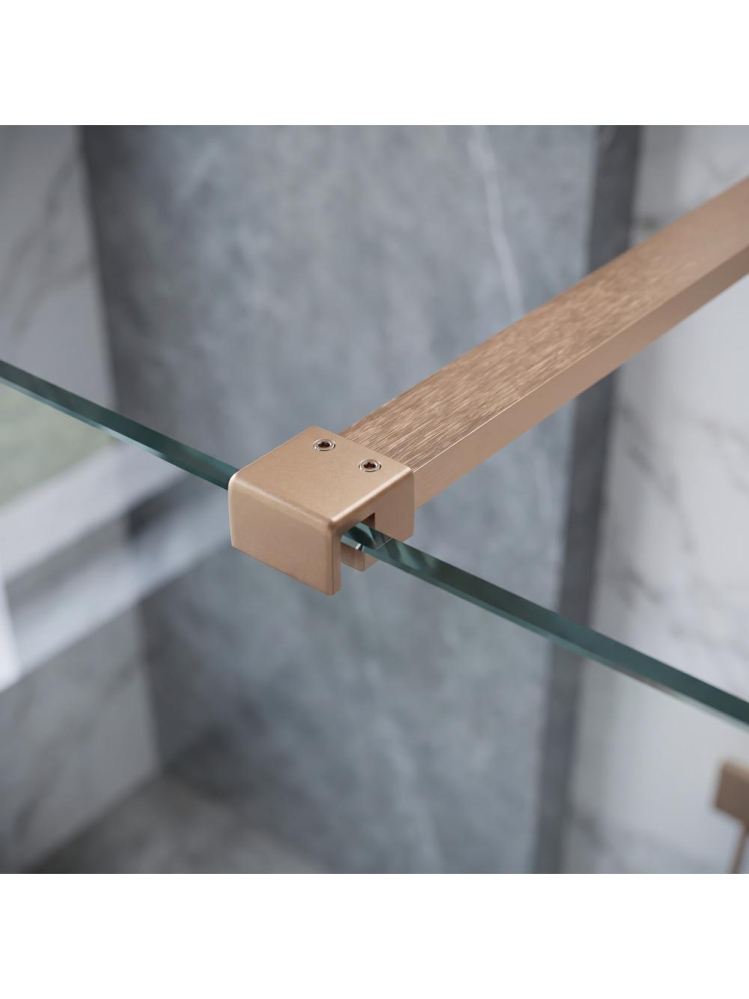 Brat fixare paravan dus 150 cm Rea cupru periat aluminiu [5]