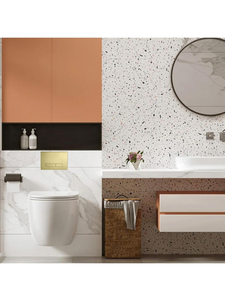 Buton tip H pentru cadru WC auriu [5]