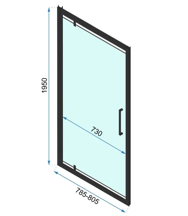 Cabina de dus de colt Rapid Swing Auriu 90x100cm, Rea [12]