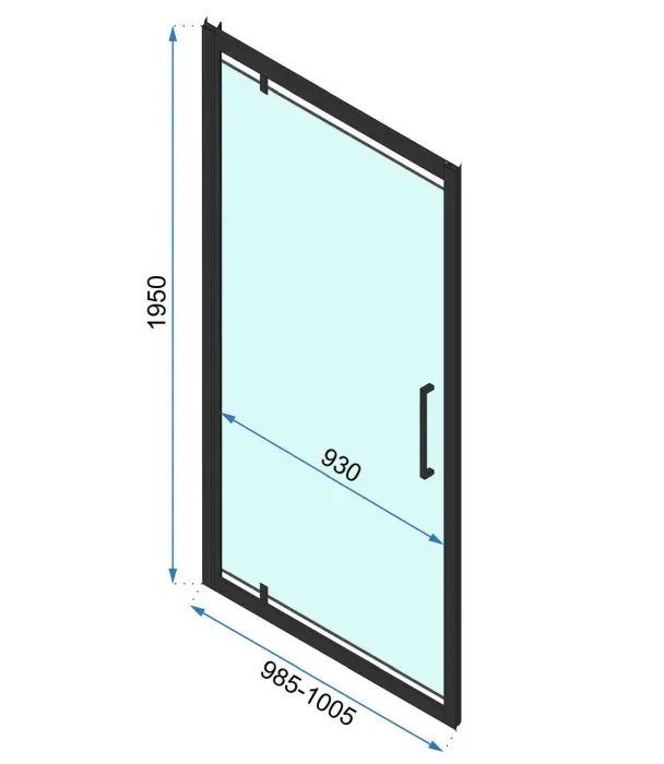 Cabina de dus de colt Rapid Swing Auriu 90x100cm, Rea [14]