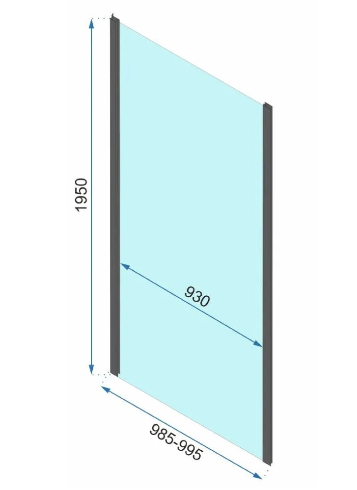 Cabina de dus de colt Rapid Swing Negru 120x100cm, Rea [6]
