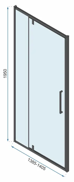 Cabina de dus de colt Rapid Swing Negru 70x90cm, Rea [8]