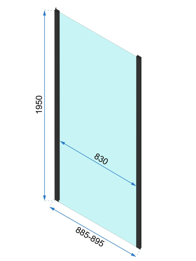 Cabina de dus de perete Rapid Fold 80x90 cm negru [11]