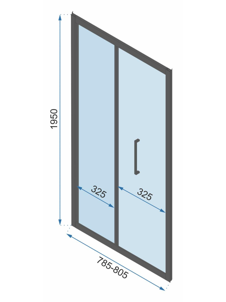 Cabina de dus de perete Rapid Fold 80x90 cm negru [14]