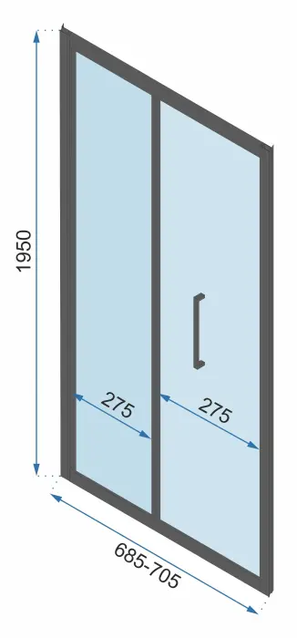 Cabina de dus de perete Rapid Fold Negru 100x90cm, Rea [13]