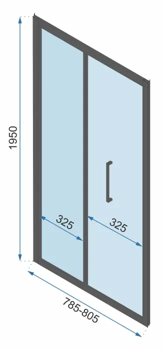 Cabina de dus de perete Rapid Fold Negru 100x90cm, Rea [14]
