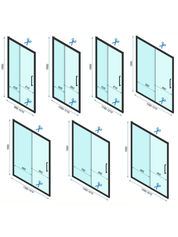 Cabina de dus de perete REA Rapid Slide 160x90 cm auriu periat [8]