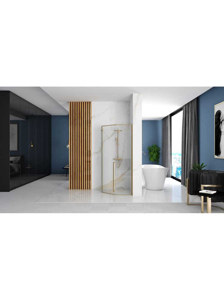 Cabina de dus DIAMOND 100x100 cm auriu periat [4]