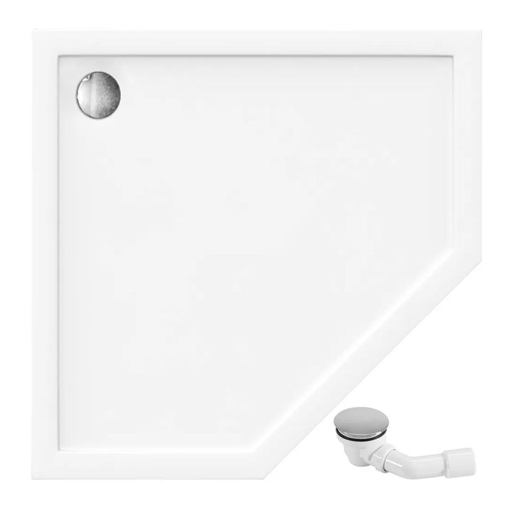 Cabina de dus DIAMOND cu cadita alba 90x90 cm auriu periat [7]