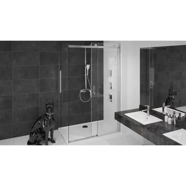 Cabina de dus dreptunghiulara cu usa glisanta Rea Nixon 100x120 crom dreapta [5]