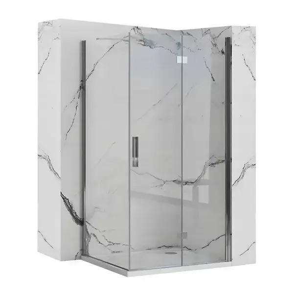 Cabina de dus dreptunghiulara cu usa pliabila Rea Molier 80x90 crom [1]