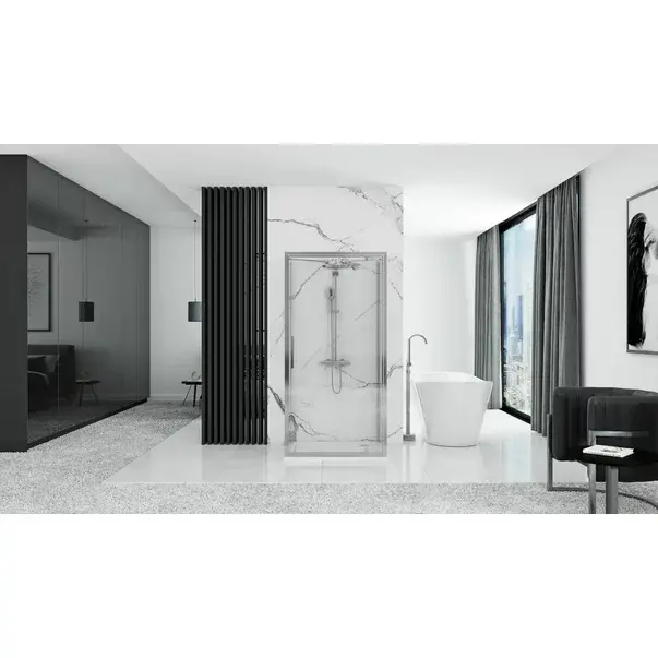 Cabina de dus dreptunghiulara cu usi batante Rea Rapid Swing 90x100 cm [4]