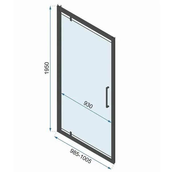 Cabina de dus dreptunghiulara cu usi batante Rea Rapid Swing 90x100 cm [7]