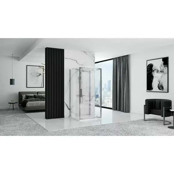 Cabina de dus dreptunghiulara cu usi batante Rea Rapid Swing 90x100 cm [5]
