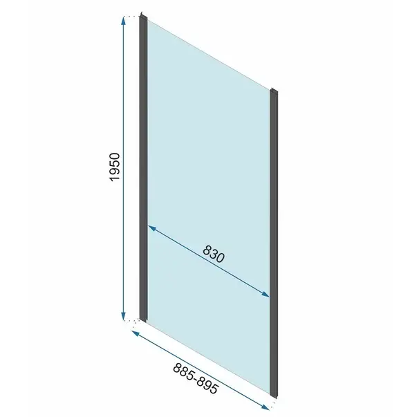 Cabina de dus dreptunghiulara cu usi batante Rea Rapid Swing 90x100 cm [9]