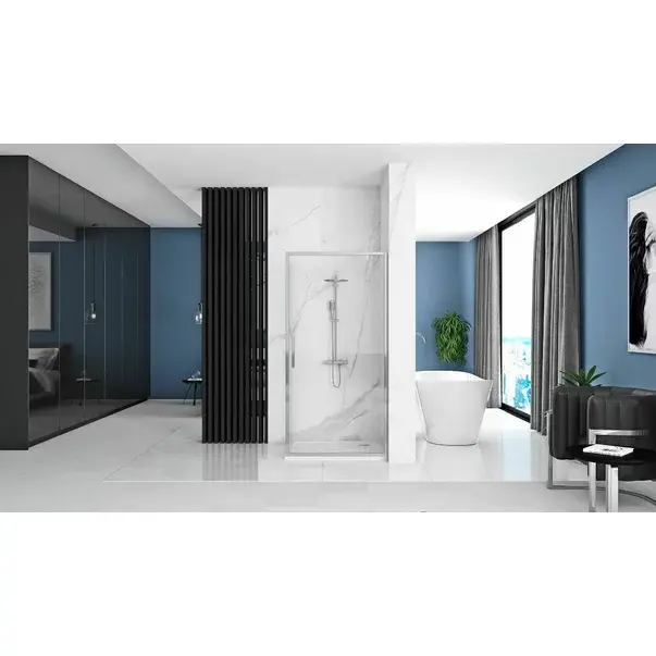 Cabina de dus dreptunghiulara de colt cu usi batante Rea Rapid Swing 90x100 cm [3]