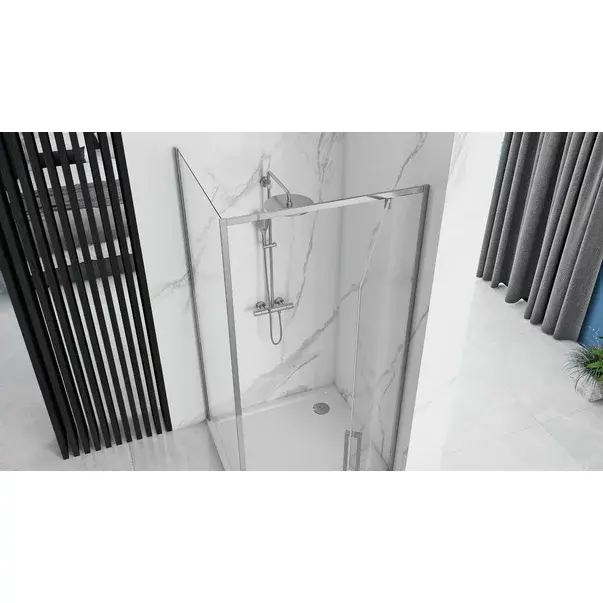 Cabina de dus dreptunghiulara de colt cu usi batante Rea Rapid Swing 90x100 cm [5]