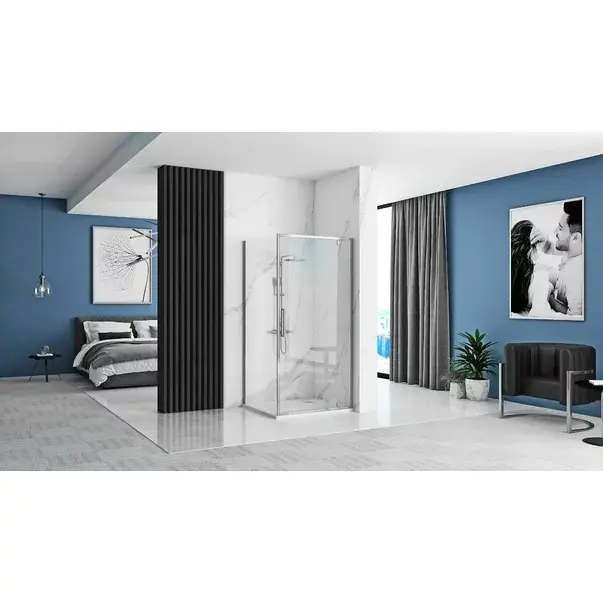 Cabina de dus dreptunghiulara de colt cu usi batante Rea Rapid Swing 90x100 cm [2]
