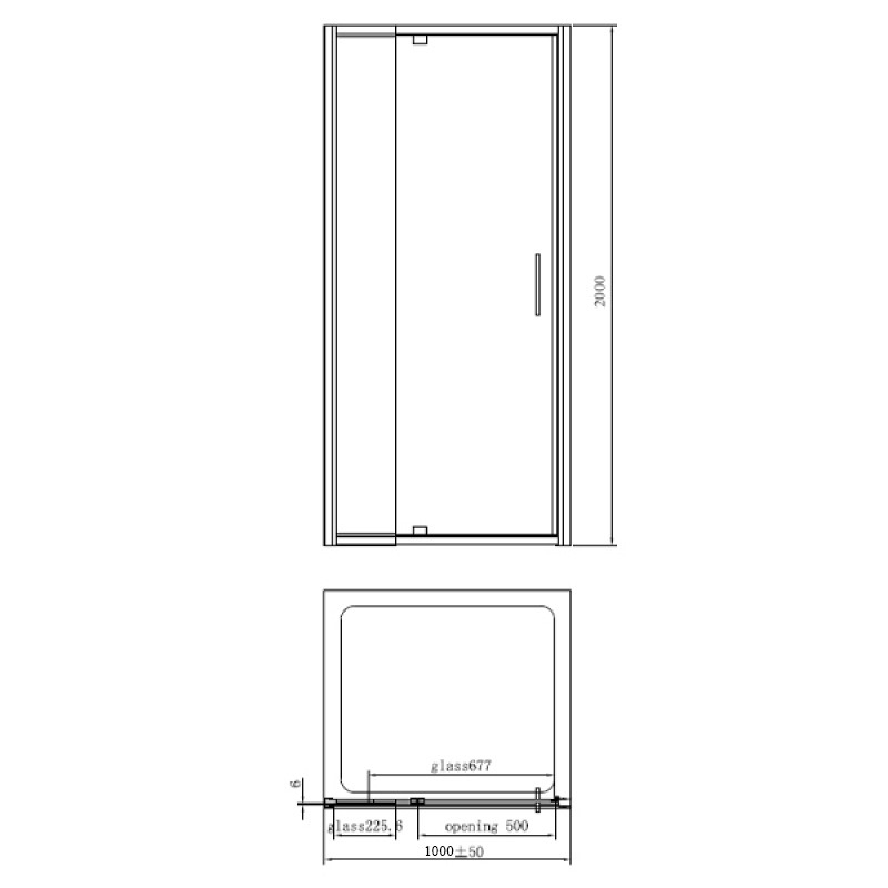 Cabina de dus dreptunghiulara Mediterraneo Anda 100 x 80 cm profil crom [4]
