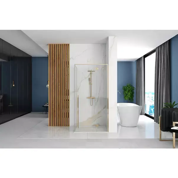 Cabina de dus dreptunghiulara Rea Fargo cu usa batanta 120x90 auriu [2]