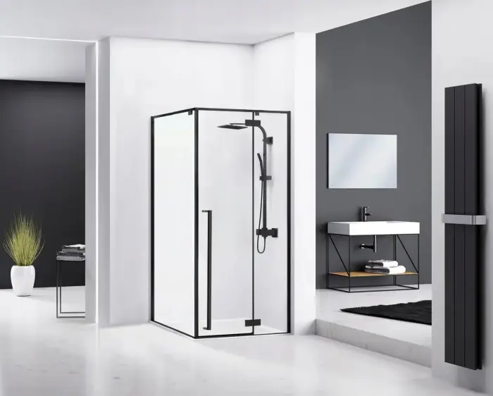 Cabina de dus Fargo Negru Mat 80x100cm, Rea [2]