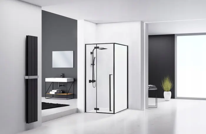 Cabina de dus Fargo Negru Mat 80x100cm, Rea [3]