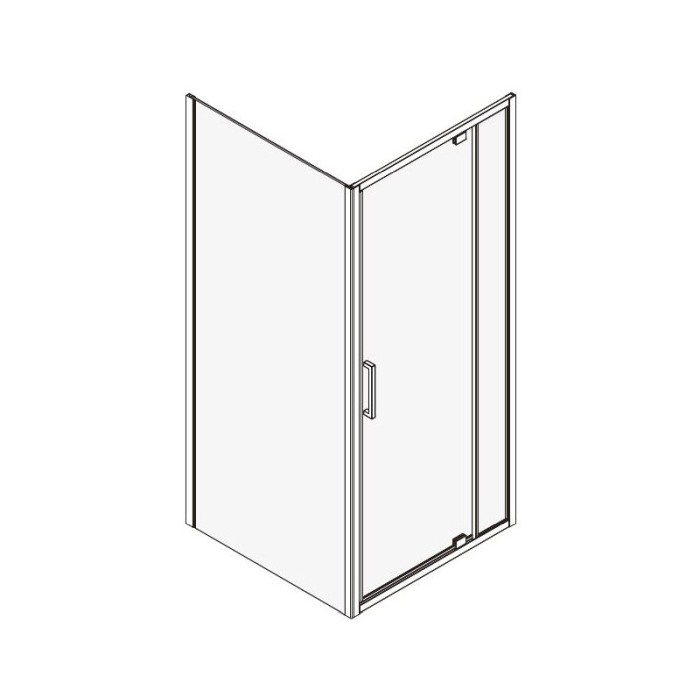 Cabina de dus, Mediterraneo, Andina, dreptunghiulara, 100 x 80 cm, crom [3]