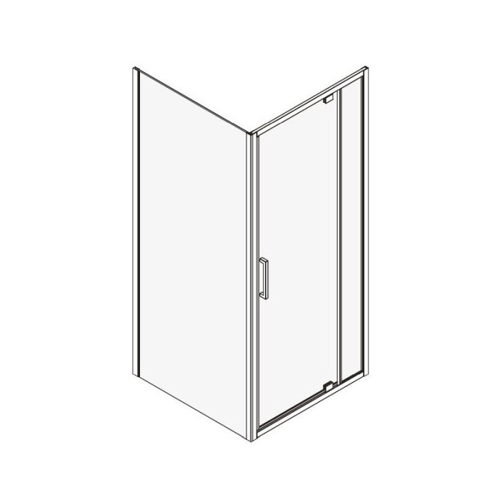 Cabina de dus, Mediterraneo, Andina, patrata, 80 x 80 cm, crom [5]