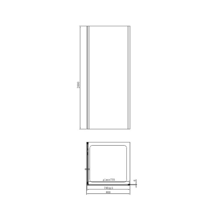 Cabina de dus, Mediterraneo, Andina, patrata, 80 x 80 cm, crom [2]