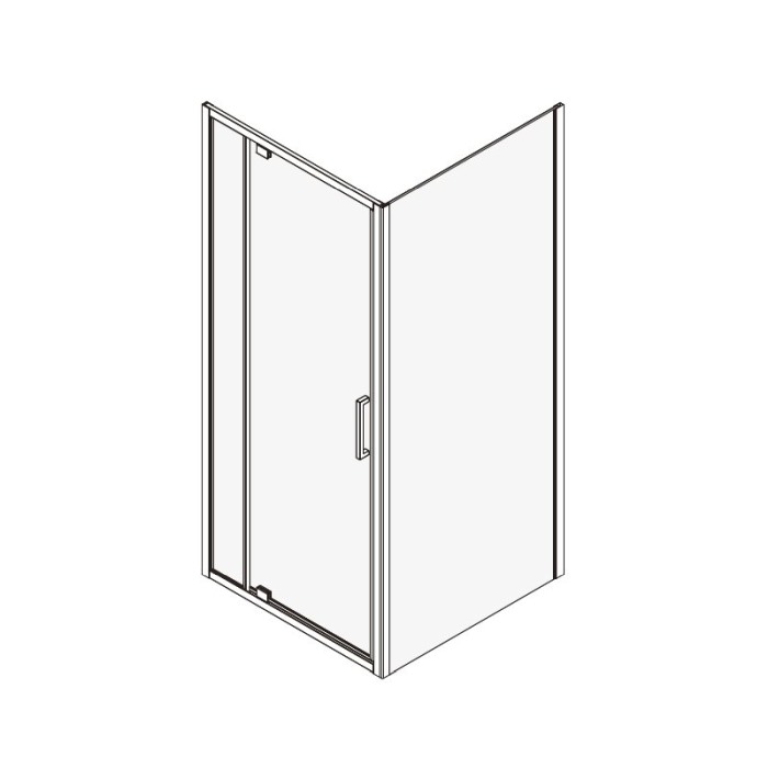 Cabina de dus, Mediterraneo, Andina, patrata, 90 x 90 cm, crom [6]