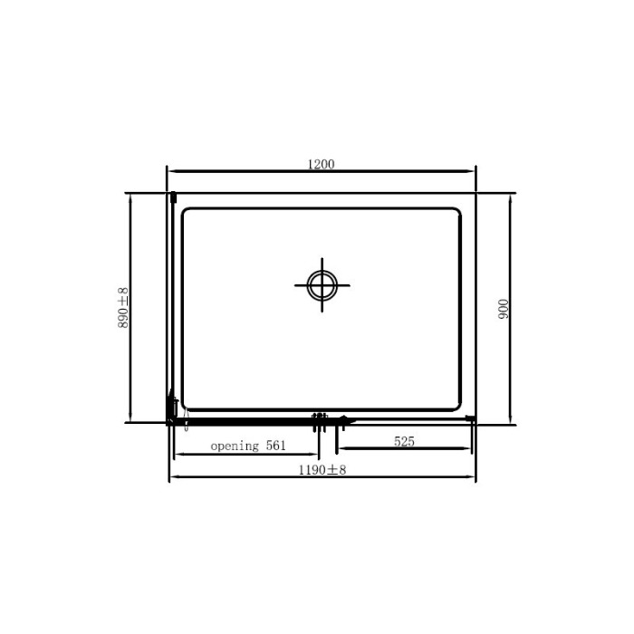 Cabina de dus, Mediterraneo, Catania, dreptunghiulara, 120x90 cm, inaltime 200 cm, crom [3]