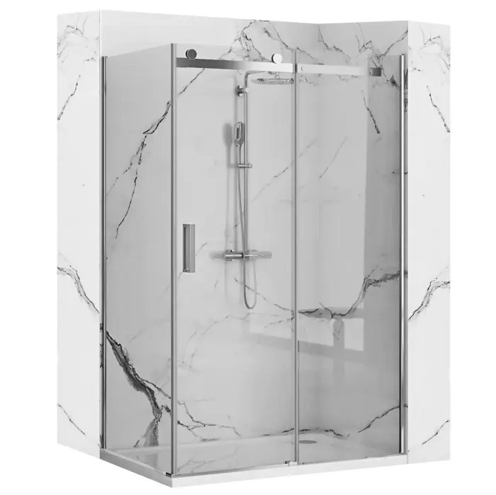 Cabina de dus Nixon Crom profil stanga 100x140cm, Rea [1]