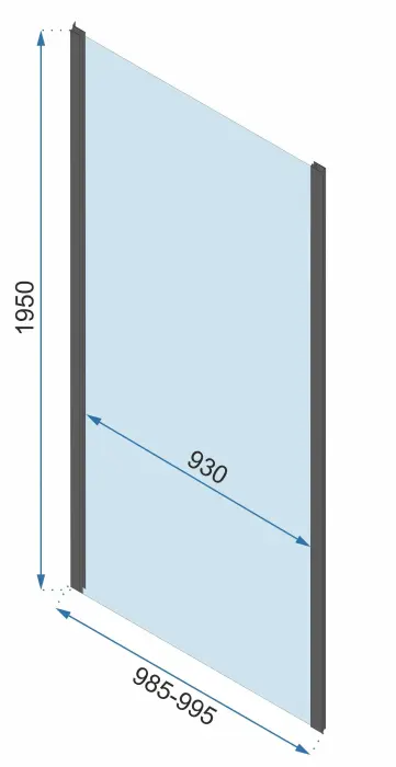 Cabina de dus patrata cu usa culisanta si 2 pereti ficsi Rea Rapid Slide 100×100 auriu periat [9]