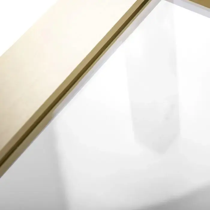 Cabina de dus patrata cu usa culisanta si 2 pereti ficsi Rea Rapid Slide 100×100 auriu periat [7]