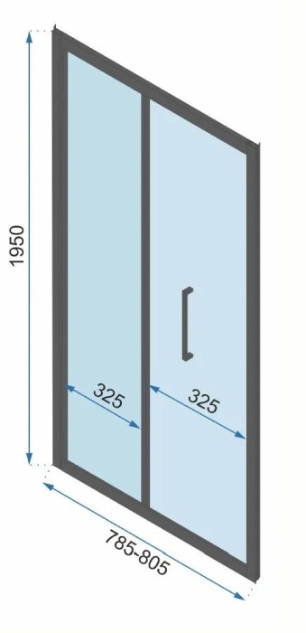 Cabina de dus patrata cu usa pliabila si 2 pereti ficsi Rea Rapid Fold 80×80 auriu [6]