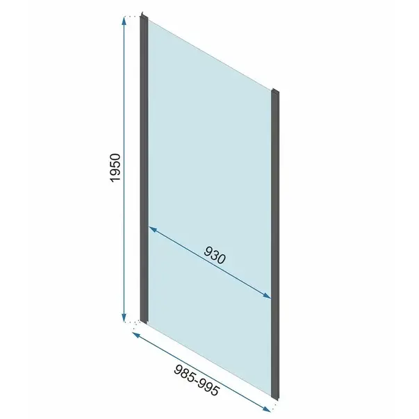 Cabina de dus patrata cu usi batante Rea Rapid Swing 100x100 cm [10]