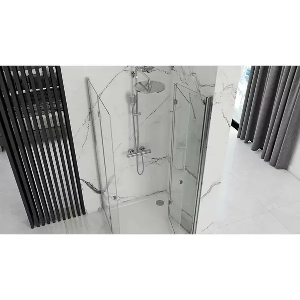 Cabina de dus patrata cu usi pliabile Rea Fold N2 70x70 crom [4]
