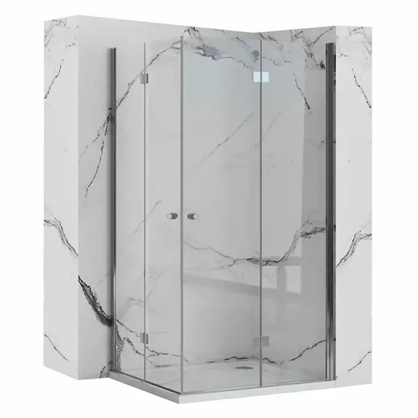 Cabina de dus patrata cu usi pliabile Rea Fold N2 70x70 crom [1]